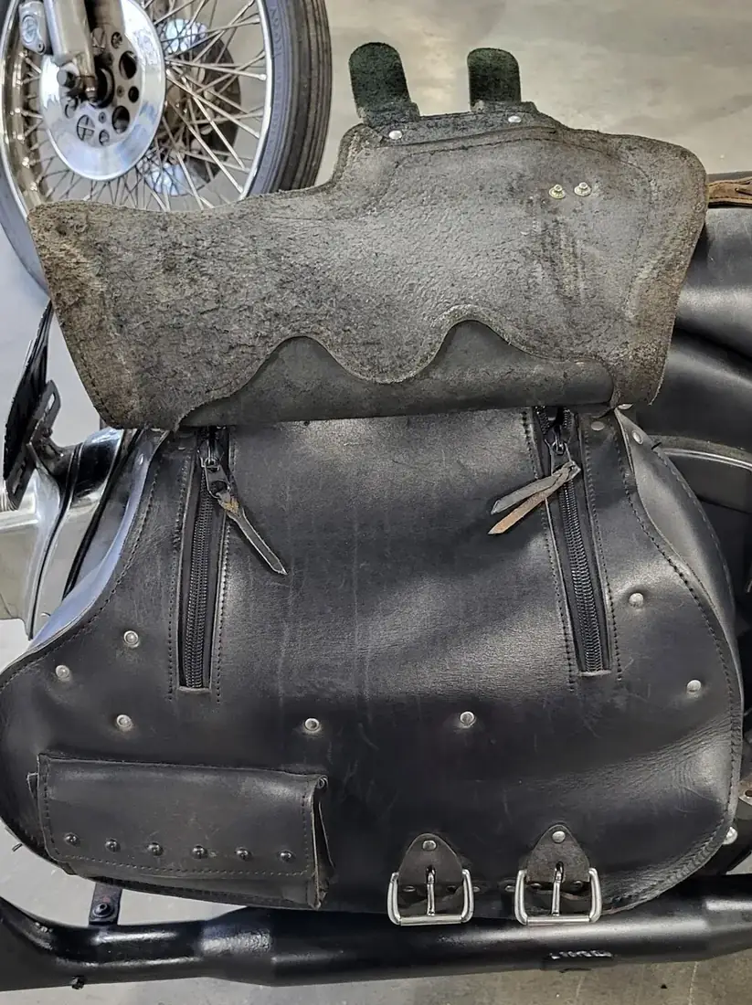 Set unieke leren Harley-Davidson zijtassen